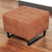 Taburet din piele natruală rocker piele industrial brown