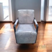 Fotoliu din piele naturală moco piele industrial grey