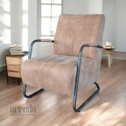 Fotoliu din piele naturală guuz-man piele africa lite brown