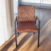 Scaun de piele naturală mary piele industrial cognac