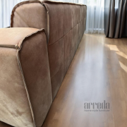 Canapea de piele naturală fokker 3,5 locuri piele africa walnut