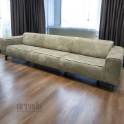 Canapea de piele naturală fokker 4 locuri piele africa olive