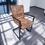 Scaun de piele naturală capo piele industrial light brown