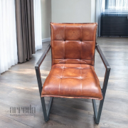 Scaun de piele naturală capo piele industrial light brown