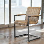Scaun de piele naturală laura piele industrial vintage brown