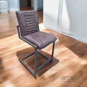Scaun de piele naturală melf bar piele industrial cuba