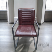 Scaun de piele naturală melf piele industrial  tabaco