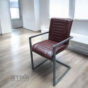 Scaun de piele naturală melf piele industrial  tabaco
