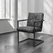 Scaun de piele naturală olli piele africa black