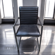Scaun de piele naturală sabina piele industrial black