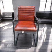 Scaun de piele naturală sabina piele industrial cognac