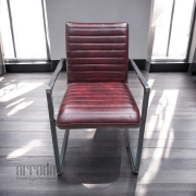 Scaun de piele naturală sabina piele industrial  tabaco