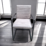 Scaun de piele naturală sabina piele industrial vintage grey