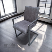Scaun de piele naturală safira piele africa dark grey