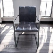 Scaun de piele naturală safira piele industrial black