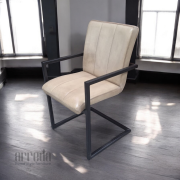 Scaun de piele naturală safira piele industrial nisip