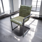 Scaun de piele naturală sill piele industrial green