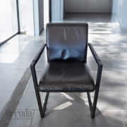 Scaun de piele naturală soem piele industrial black