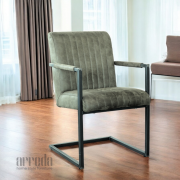 Scaun de piele regenerată safira bul moss