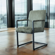 Scaun de piele regenerată safira bul moss