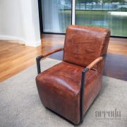 Fotoliu din piele naturală fatboy piele industrial cognac