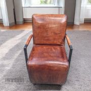 Fotoliu din piele naturală fatboy piele industrial cognac