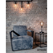 Fotoliu din piele naturală Fatboy piele dark blue