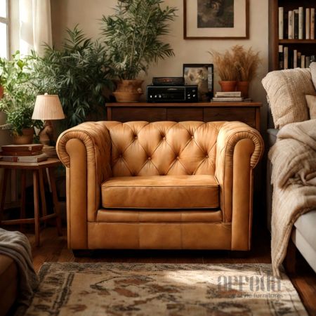 Canapea bergamo 1,5 locuri ind light brown