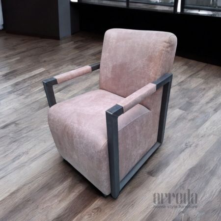 Fotoliu din piele regenerată moco bul magnolia