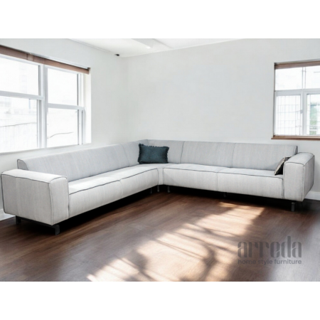 Canapea de stofă block white/blue