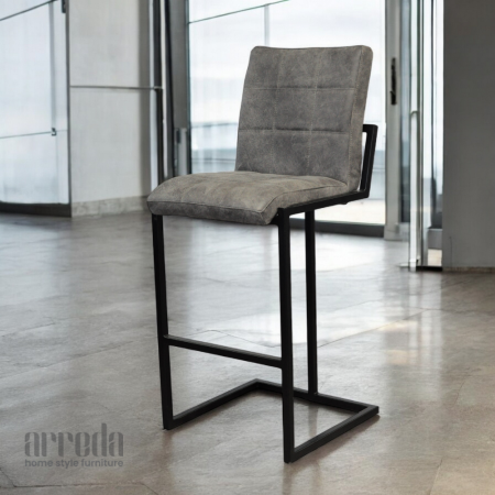 Scaun de bar din piele naturală sill piele africa moro