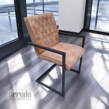 Scaun de piele naturală bob piele africa walnut