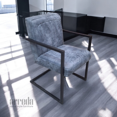 Scaun de piele naturală brașov piele africa dark blue