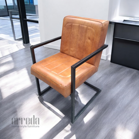 Scaun de piele naturală brașov piele industrial light brown