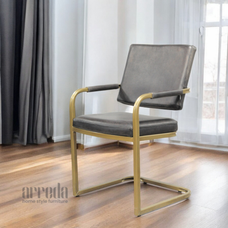 Scaun de piele naturală bronko piele industrial cuba
