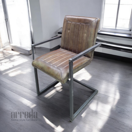 Scaun de piele naturală laura piele industrial green