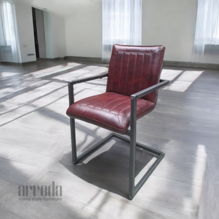Scaun de piele naturală laura piele industrial tabac