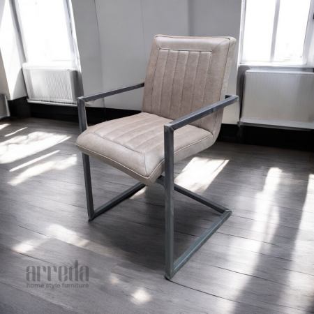 Scaun de piele naturală laura piele rebound taupe