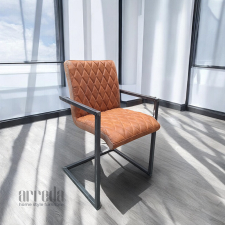 Scaun de piele naturală mary relax tan