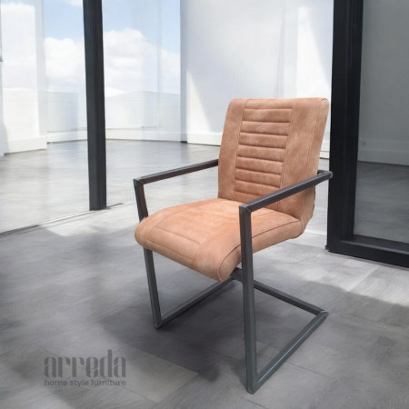 Scaun de piele naturală melf piele africa walnut