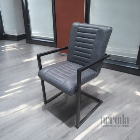 Scaun de piele naturală melf piele rebound antracite