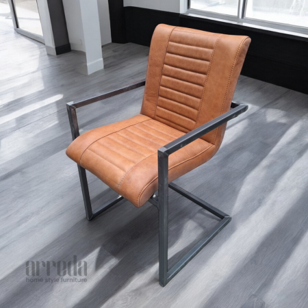 Scaun de piele naturală melf piele rebound cognac