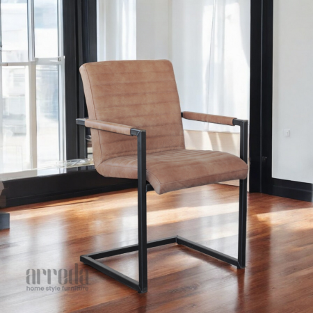 Scaun de piele naturală sabina piele africa walnut