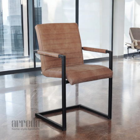 Scaun de piele naturală safira piele africa tabac