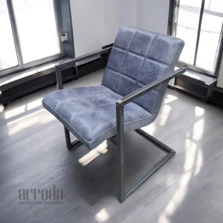 Scaun de piele naturală sill piele africa blue