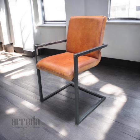 Scaun de piele naturală soem piele industrial light brown