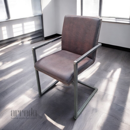 Scaun de piele naturală soem piele industrial tabaco