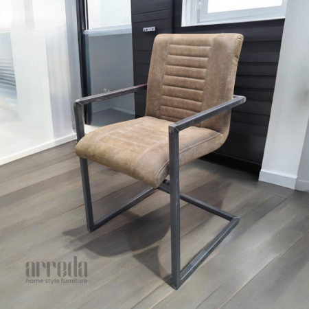 Scaun de piele regenerată melf piele bull moss