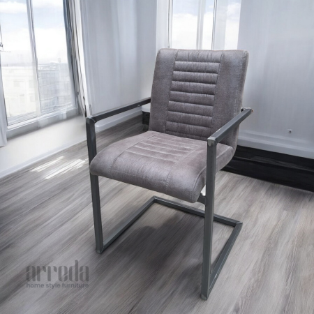 Scaun de stofă melf relax antracit