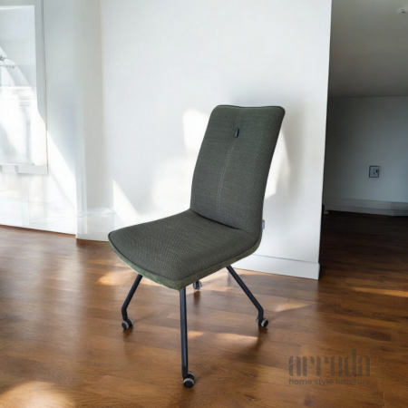 Scaun de stofă milva dark green
